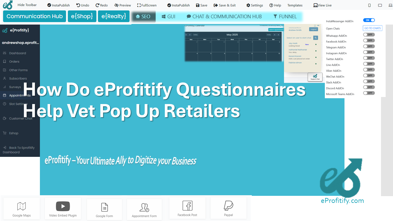 How Do eProfitify Questionnaires Help Vet Pop Up Retailers